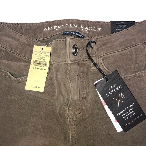 Taupe Brown AEO Sateen NEXT Level Jegging - Picture 5 of 8